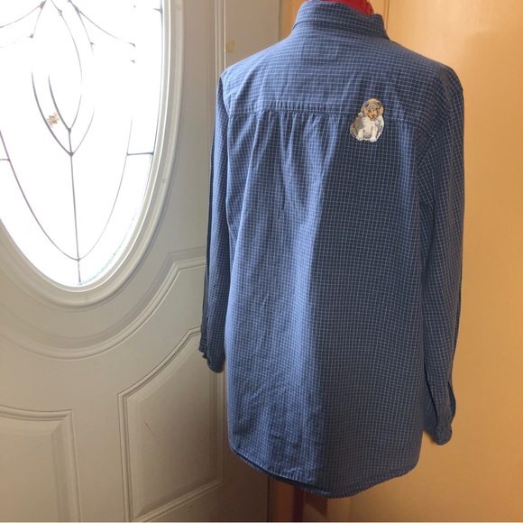 Bobbie Brooks Button Down Dog Lover’s Cotton Shirt - Picture 5 of 6